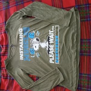 Snoopy geaphic t-shirt green